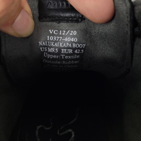 Olukai Men’s Nalukai‎ Kapa Boots Sz 9.5 Waterproof Textile Chukka Sneaker Black main image 10